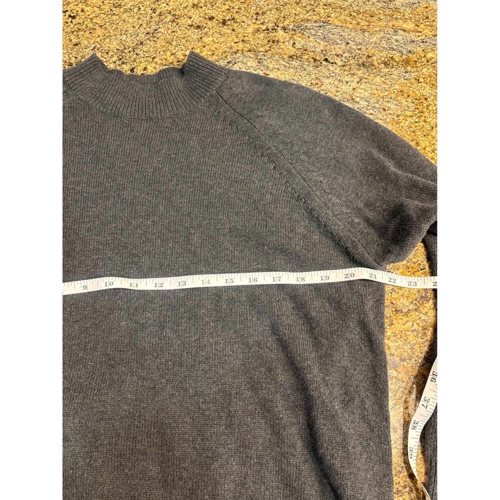 Quince Womens Organic Cotton Mockneck Sweater Charcoal Gray LB27638 M - Picture 7 of 8